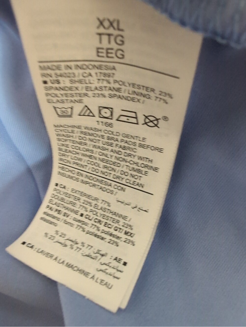 Old Navy Active Powersoft Go-Dry Cami Dress Blue Built in Shorts Women XXL(1385) - Picture 7 of 7